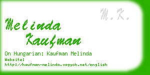 melinda kaufman business card